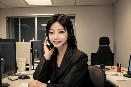 電腦女性客服人物肖像攝影圖 攝影圖