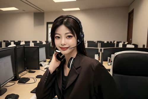 電腦女性客服人物肖像攝影圖 攝影圖 下載至來源處